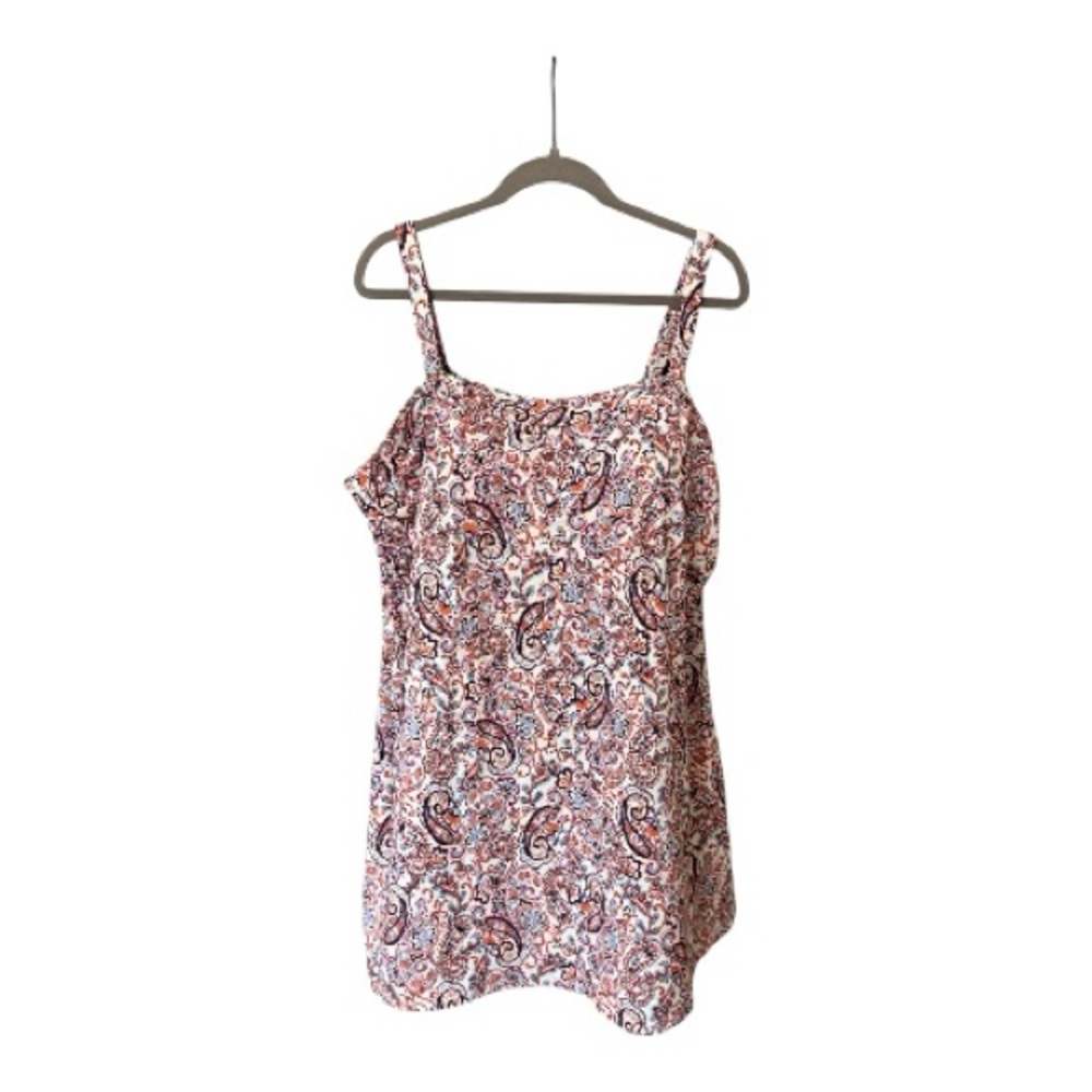 Lands’ End Paisley Tankini Top 26W | Plus Size Swimwear | New with Tags